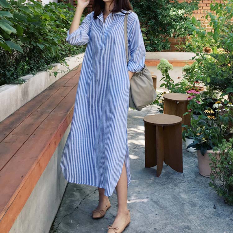 ベルト付オーバーサイズロングワンピース ひかれ 