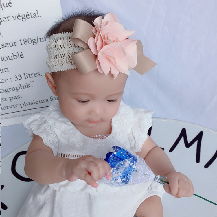 Minana ヘッドバンド ヘアバンド ベビー 赤ちゃん 髪飾り お花 フラワー キッズ 送料無料 ハーフバースデー ヘアアレンジ 結婚式 新生児 セレモニー お宮参り 記念日 ベビードレス キッズドレス