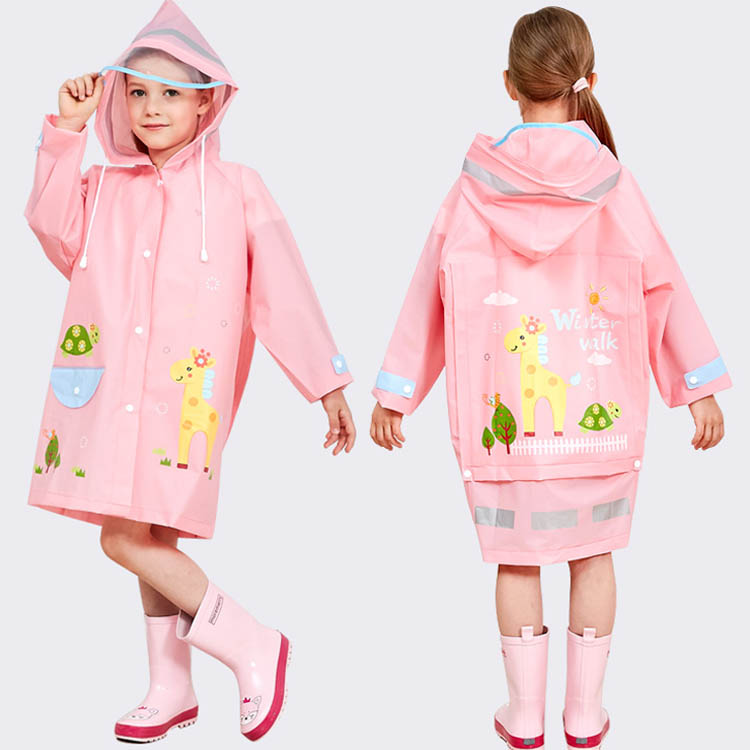 Minana 送料無料 雨具 子供用 レインコート ザックを背負ったまま着用可 ランドセル対応 キッズ ジュニア アウトドア ハイキング用 レインウェア 幼稚園 小学生 可愛い フード付き レイングッズ 合羽 カッパ 梅雨 男の子 女の子 レインウェア 反射素材