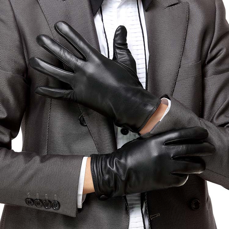 Minana 送料無料レザースマホ手袋メンズ革手袋