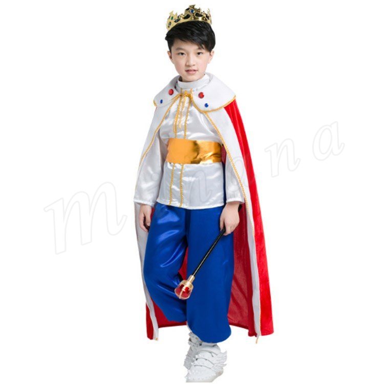 Amazon Since Then 王子様 コスプレ プリンス 子供用 コスチューム アラジン 国王 ハロウィン 仮装 Cosplay アラビア キッズ 男の子 演出 パーティー 学園祭り マント コスプレ衣装 100cm 王子様 キッズコスチューム おもちゃ