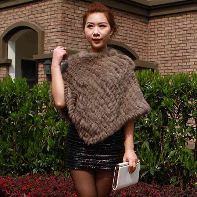 Minana ラビットファーポンチョ あったか 暖かい 毛皮 ラビット ストール ショール カーディガン パーティー カジュアル ファーポンチョ リアルファ