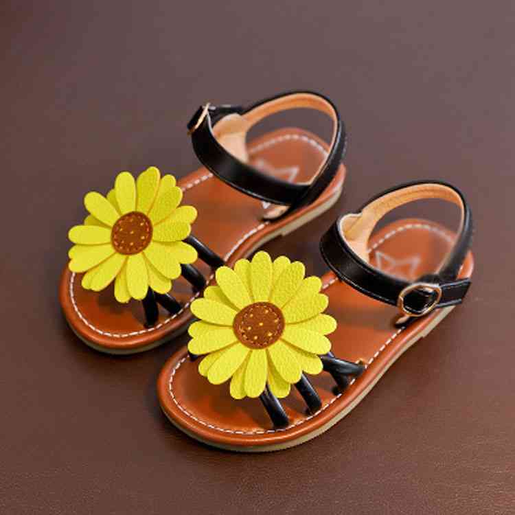 Minana キッズ サンダル 女の子 子供靴 子ども靴 夏 新作 ひまわり 花 16 8cm 17 4cm 18cm 18 6cm 19 2cm 19