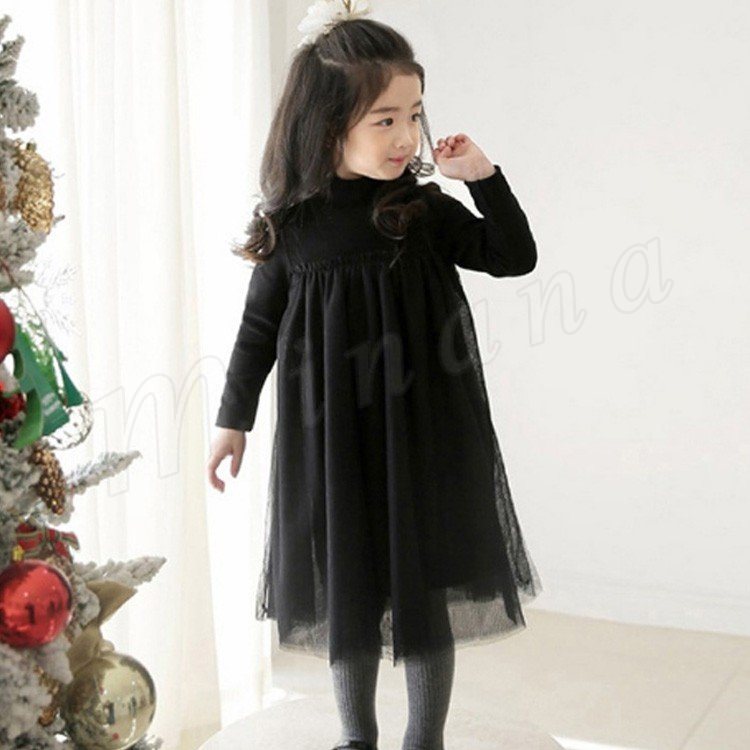 Minana キッズ ワンピース ドレス フォーマル シフォン レース 長袖 女の子 入園式 入学式 卒園式 卒業式 結婚式 発表会 子供服 子ども服 ジ