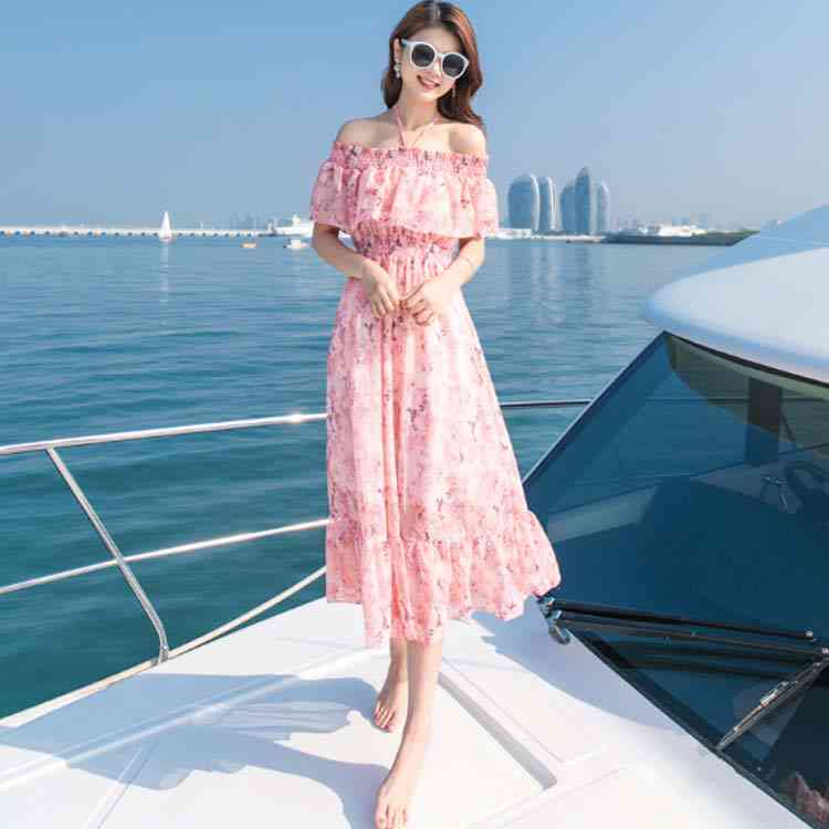 Minana リゾートワンピース ハワイ リゾートワンピース シフォンワンピース ロング マキシワンピース シフォン マキシワンピース 夏 マキシ ワンピース リゾー