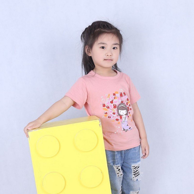 Minana Tシャツ 半袖カットソー 子供服 ベビー キッズ 男の子 女の子 ラウンドネック イラスト プリント 宇宙 ロケット フラワー おしゃれ かっこいい