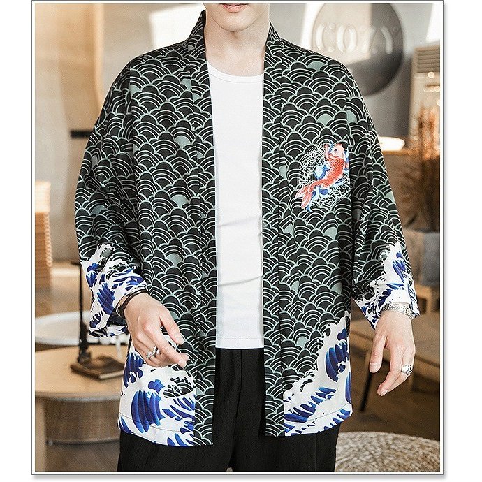 Minana シャツ メンズ 羽織 法被 甚平 作務衣 夏 祭り 半被 半纏 半袖 五分袖 七分袖 長袖 部屋着 男性用 中国 麻 大きいサイズ 小さいサイズ おしゃれ トップス