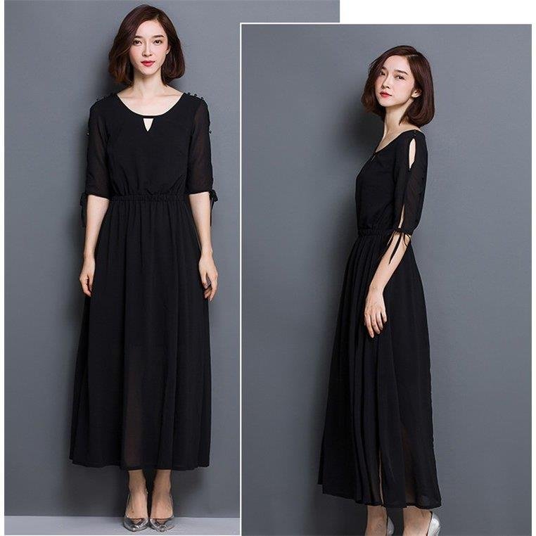 Minana ワンピース レディース 夏 半袖 上品 無地 30代 ワンピース マキシ丈 ワンピース カジュアル ワンピース きれいめ 新作 マキシ ワンピース Aライン