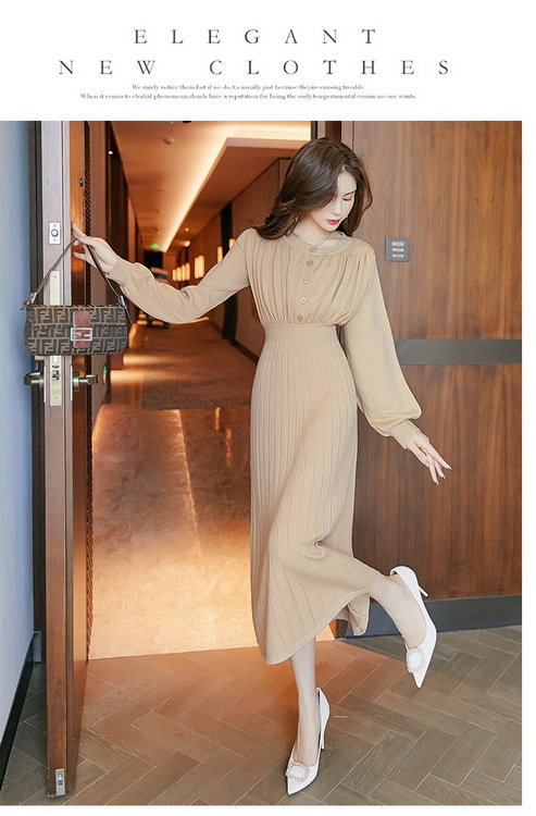 最大の割引 人気ニットワンピース レディース セーターg メリヤス ロングワンピース Williamsav Com