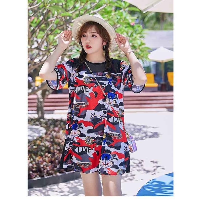 Minana ぽっちゃり 水着 大盛り 大きいサイズ レディース 水着 3点セット 体型カバー ビキニ 温泉 ビーチ セクシー 韓国風 3l 6l