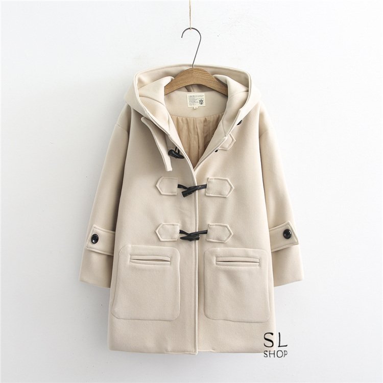 Minana スクールコート レディース ダッフルコート 女子 中綿ジャケット 学生 中学生 軽い フード付き 厚手 暖かい 通学 カジュアル