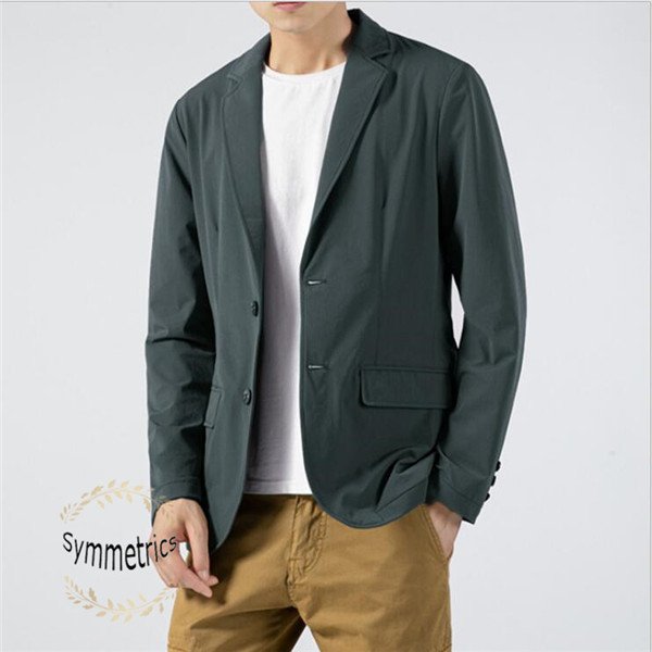 Minana テーラードジャケット メンズ カジュアル カットソー ジャケット ストレッチ 薄手 テーラード ビジネスジャケット 秋