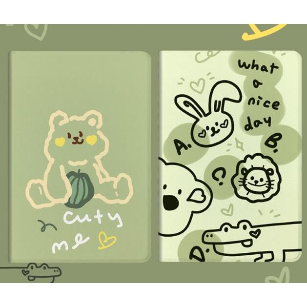 Minana Ipadケース 第8世代 第7世代 おしゃれ 女子 第6世代 韓国 子供用 Ipadair4 Ipad 10 9 カバー Tpuケース Ipad 10 2インチ 軽量 耐衝撃 イパッド エア4 クマ