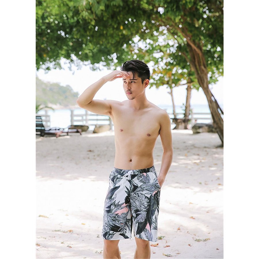 Minana メンズ ハーフパンツ カップル水着 海水パンツ 海パン ビーチパンツ オシャレ サーフショーツ 大きいサイズ トランクス スポーツ 海水浴 温泉 新婚旅行