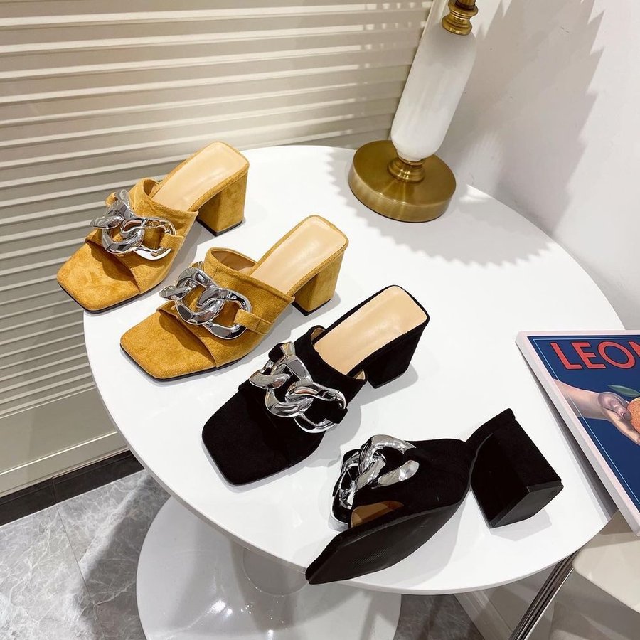 Minana シューズ ミュール ヒールサンダル ハイヒール チャンキーヒール 金具 マニッシュ お呼ばれ ランチ 大人 30代 ママ 母親 休日 女子会 Zch46