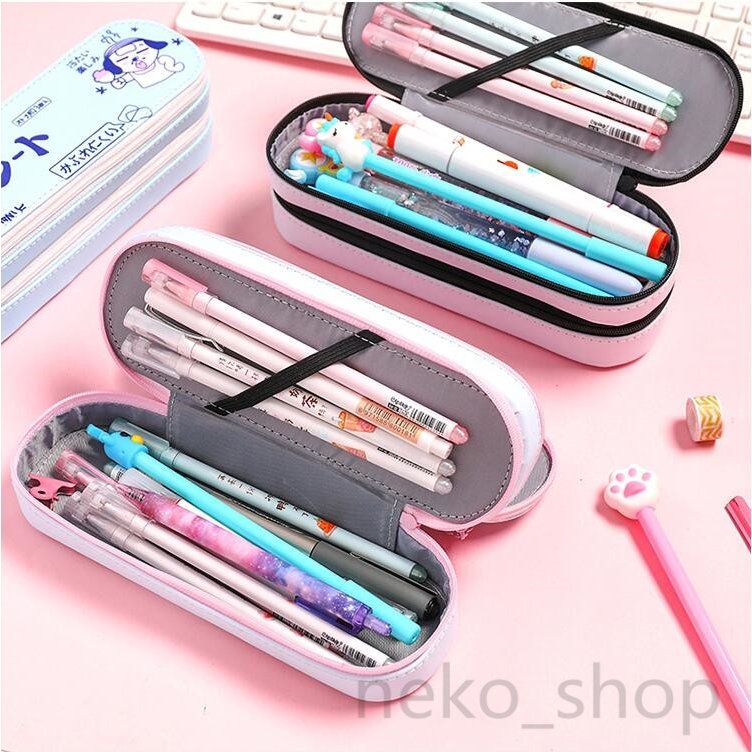Minana 二階 ペンケース ダブルジップ かわいい 筆箱 ダブルファスナー ペンポーチ 文房具 ペン入れ 筆記用具 おしゃれ ギフト プレゼント 小学校 高校生 可愛い