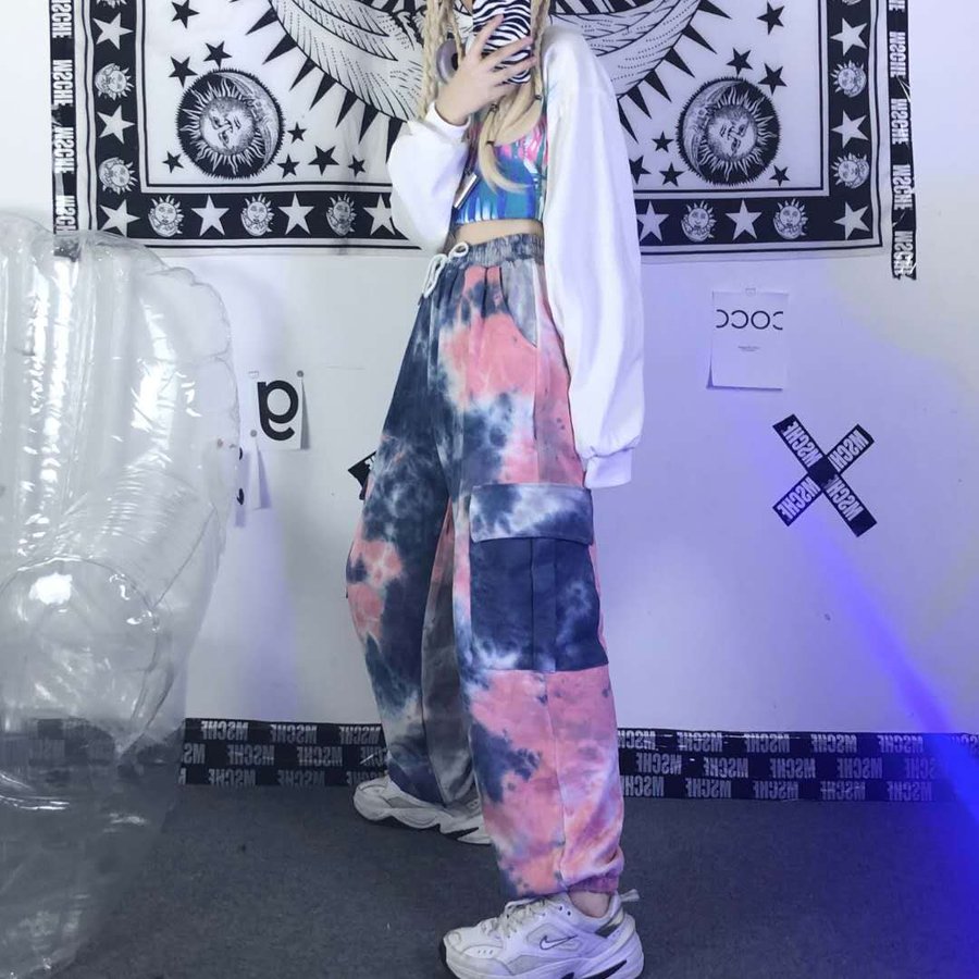 Minana カーゴパンツ レディースボトムス カーゴパンツ スポーティ ヒップホップ ダンス 衣装 韓国ファッション ストリート風 個性的 服 原宿系 男女兼用