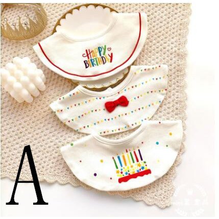 Minana よだれかけ ベビースタイ 可愛い 3枚セット ベビーグッズ 赤ちゃん 出産祝い プレゼント 男の子 女の子 360度円形 かわいい お食事エプロン おしゃれ