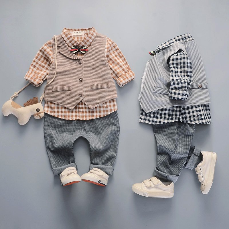 Minana 男の子 フォーマルスーツ 子供服 3点セット ベビー キッズ フォーマル タキシード 子供 セットアップ ベビースーツ おしゃれ ベビー服