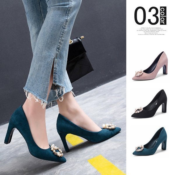 Minana パンプス かわいい ハイヒール 痛くない 美脚 キラキラ レディース 結婚式 人気 春 パーティー 靴 シューズ 宴会 美しい スエード ポイント消化