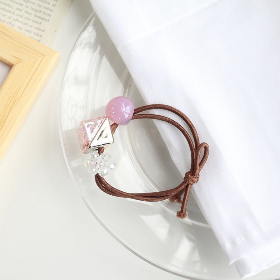 Minana クリスタルヘアゴム キャンデー色 ヘアアクセサリー おしゃれ かわいい キッズ 髪飾り パーティー飾り 透かし ヘアバンド メール便送料無料