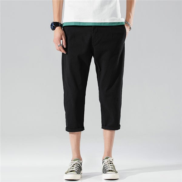 Minana クロップドパンツ メンズ スキニーチノパンツ テーパードパンツ クロップド 夏ズボン 涼しいズボン 春夏 サマー ハーフパンツ 短パン 夏服