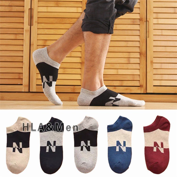 Minana ショートソックス メンズ 5足組 夏用 靴下 ショートソックス くるぶし カジュアル 脱げにくい