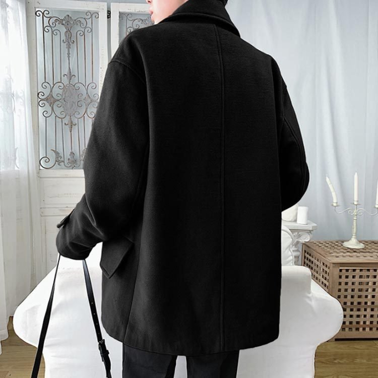 Minana M 5xlサイズアウター コート ピーコート 通勤 秋冬 ロングコート 無地 メンズ Pコート 冬服 ステンカラー