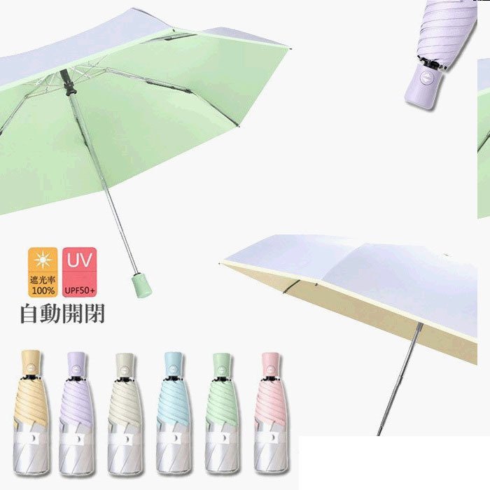 Minana 折りたたみ傘 ひんやり傘 晴雨兼用 ワンタッチ 自動開閉 撥水 軽量 折り畳み 傘 レディース 遮光 Uvカット 日傘 雨傘 無地 通勤 通学 可愛い コンパクト