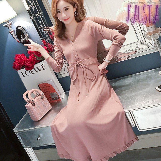 Minana 授乳服 安い 冬 フォーマル お宮参り マタニティ ワンピース 黒 ロング丈 産前産後 長袖 妊婦服 M011