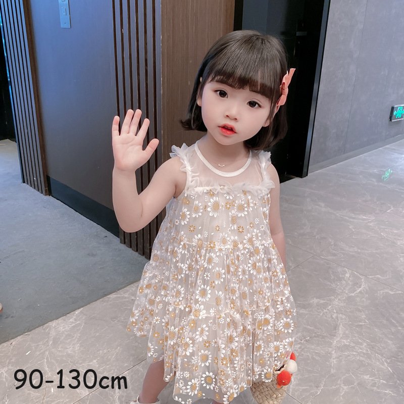 花柄　シースルー　ワンピース　130cm - 4