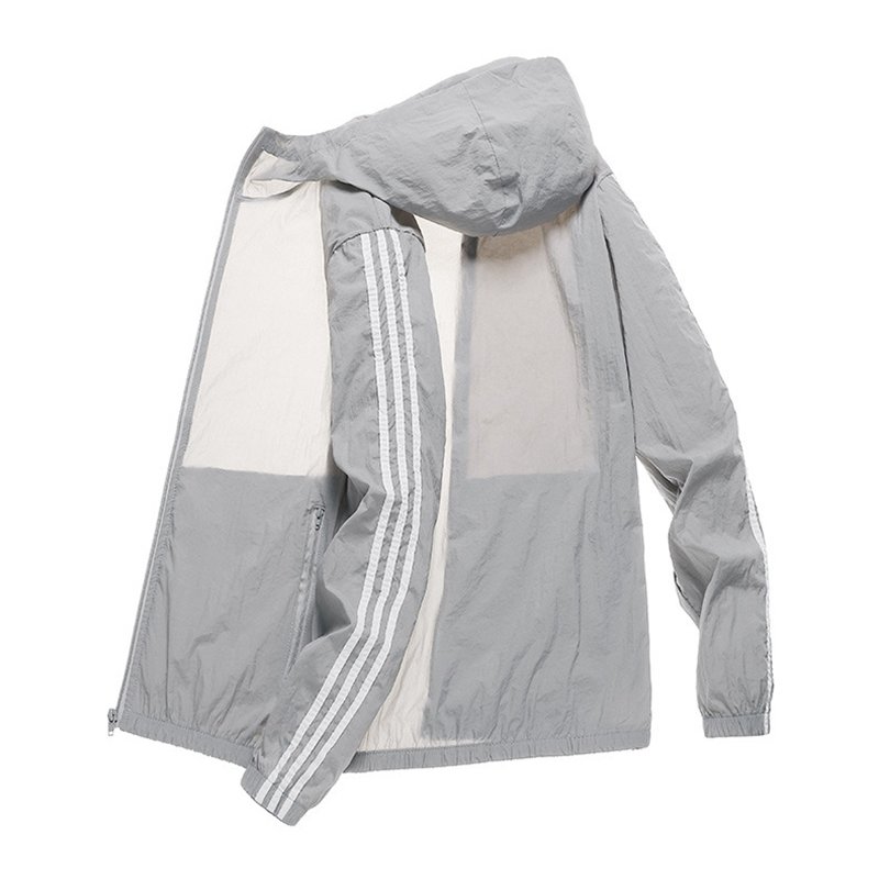 Minana ラッシュガード 日焼け止め服 Uvカットパーカー メンズ フード付き 長袖 Uvパーカー Uvカット 紫外線対策 紫外線カット 夏 薄手 涼しい M 4xl