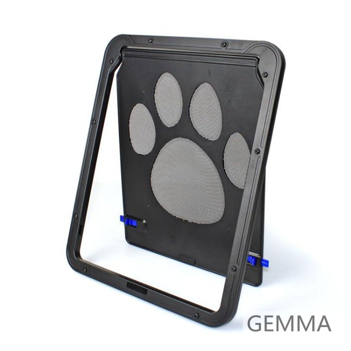 Minana ペットドア猫ドア 犬ドア ペットの出入り口 取付簡単 小型犬 大型犬 自動に閉める 網戸ドア かわいい 肉球 ロック付き 挿し込む式ドア 磁石設計 耐久性
