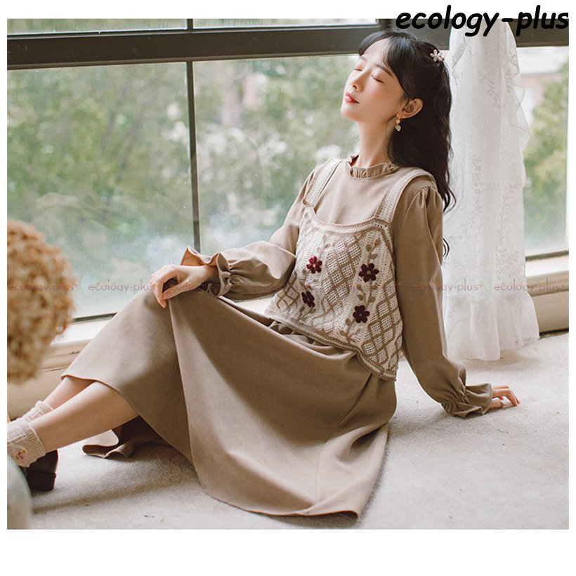 希少 大人気 2点セット レディース レース ワンピース ドレス スウェット ベスト ルロング丈 秋冬 ワンピース 韓国風 着痩せ 通勤 新作 春夏 オシャ 期間限定送料無料 Carlavista Com