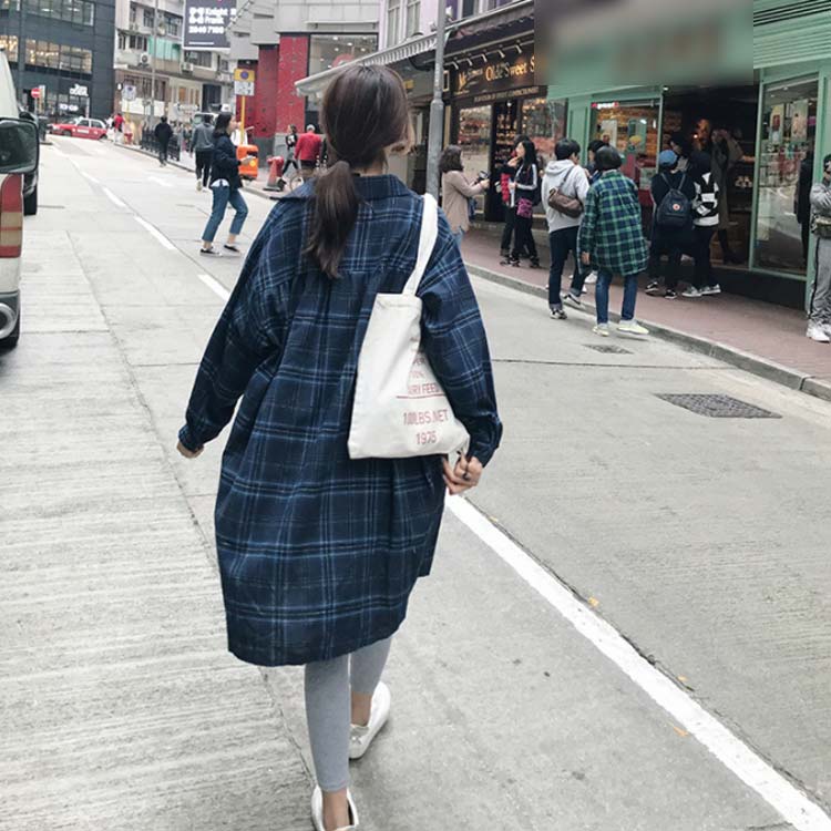 Minana レディース ロングシャツ 送料無料 チェックシャツ シャツワンピース ロングカーディガン 羽織り 春夏 ドロップショルダー ゆったり おしゃれ