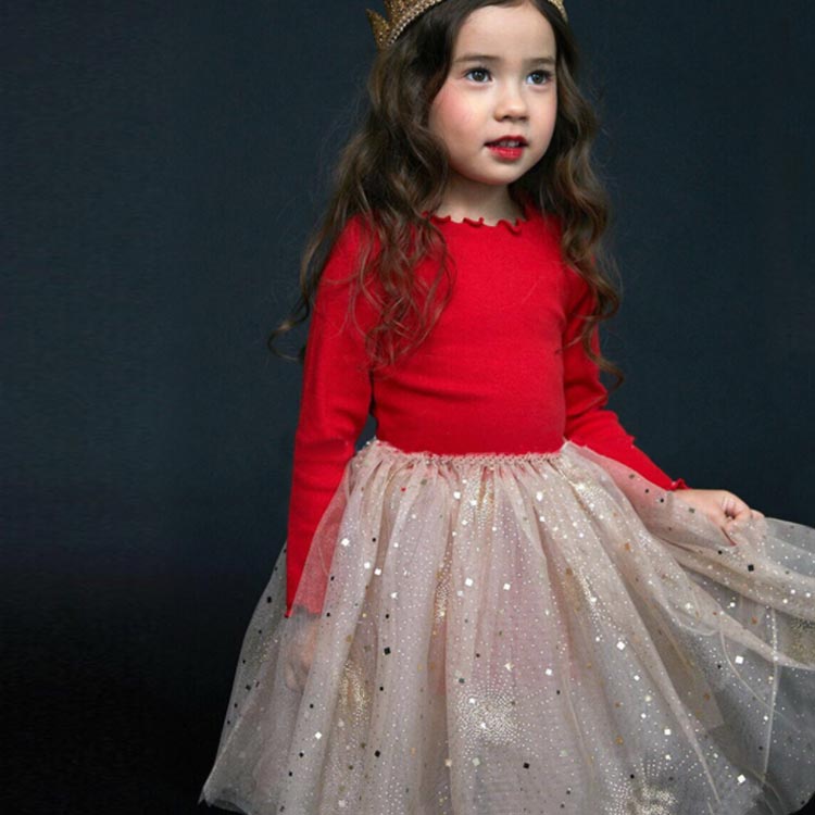 Minana 子供ワンピース ドキングワンピース 裏ボア チュールスカート フレアワンピース 女の子 子供ドレス フォーマル クリスマス 結婚式 発表会 入学式 卒業式 かわいい 新作