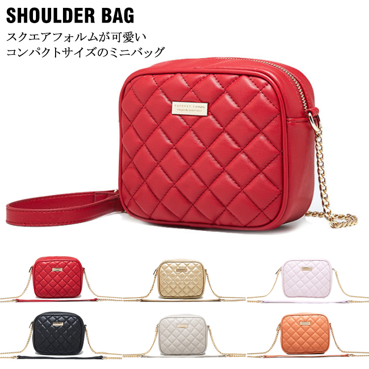 Minana スクエア バッグ チェーンバッグ ショルダーバッグ ミニバッグ レディース バッグ 斜めがけバッグ チェーン ショルダーバッグ ミニ バッグ 斜めがけ 肩掛け バッグ かばん 鞄 おしゃれ 収納