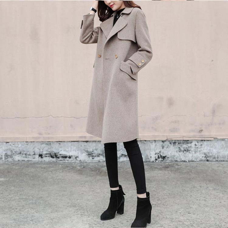 Minana ロング コート メルトンコート チェスターコート レディース ロング丈 チェスターコート ミドル丈 メルトン 厚手 コート チェスター コート アウター ゆったり 秋冬