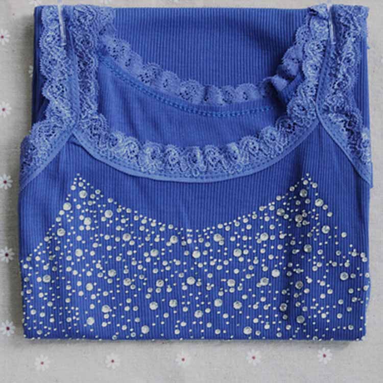 Minana キャミソール レース付き ホットフィックス ショート丈 インナーシャツ 15春夏服 女性 レディースファッション コットン