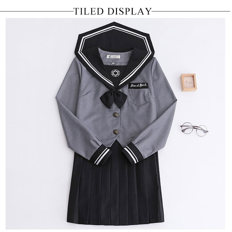 学生風セット minana / 高校生制服 コスプレ JK制服 制服 セーラー風 学生服
