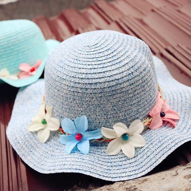 Minana ラフィア 帽子 キッズ 子供用 女の子 ラフィアハット 麦わら帽子 折りたたみ 紫外線対策 Uvカット 花飾り 中折り かわいい シンプル 無 Minana ラフィア 帽子 キッズ 子供用 女の子 ラフィアハット 麦わら帽子 折りたたみ 紫外線対策 Uvカット 花飾り 中折り かわいい シンプル 無