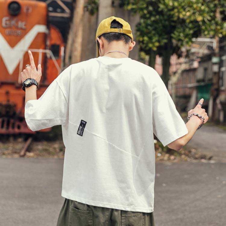 Minana Uネック Tシャツ 半袖tシャツ メンズ ストリート風 Tシャツ クールネック 半袖 Tシャツ トップス カットソー 夏男 夏服 コーデ