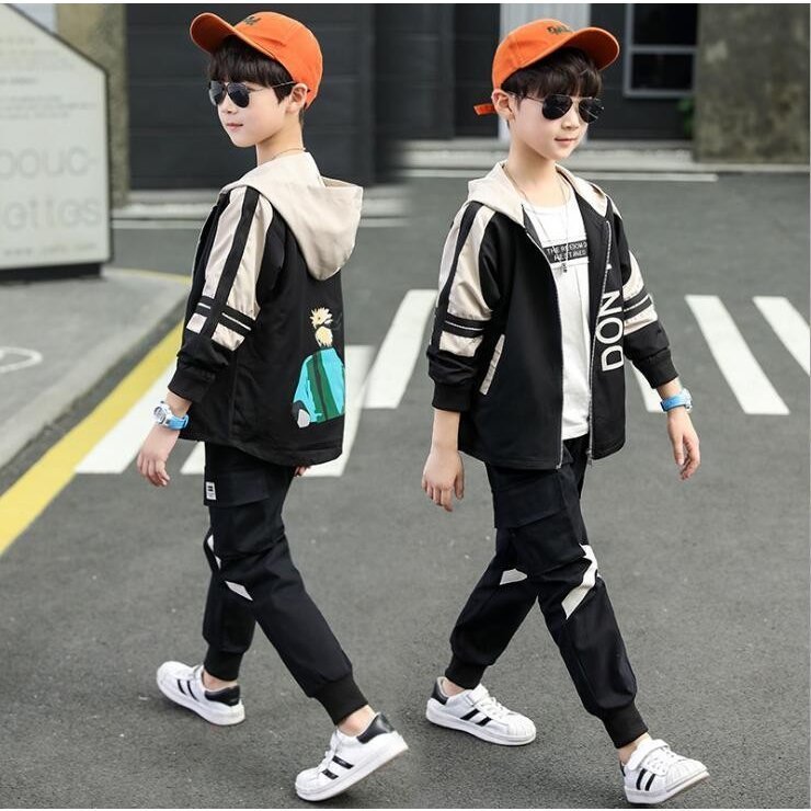 Minana ジャージ キッズ 男子 上下 長袖 春秋 秋着 ジュニア 2点セット 子供服 セットアップ アウター 長ズボン トレーナー スポーツウェア 運動服 可愛い おしゃれ