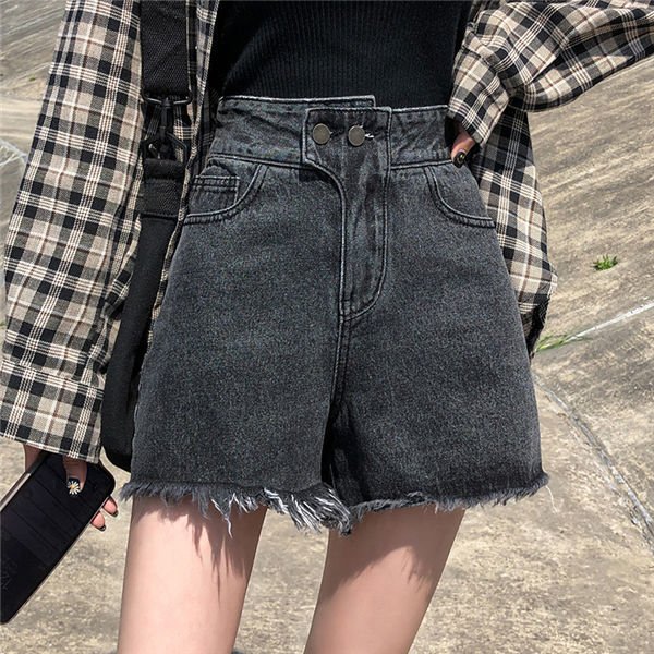 Minana ショートパンツ レディース デニム 短パン ハーフパンツ ショーツ ファッション おしゃれ ボトムス 裾フリンジ 高校生 中学生 女子高生 学生 春夏 Minana ショートパンツ レディース デニム 短パン ハーフパンツ ショーツ ファッション おしゃれ ボトムス 裾フリンジ 高校生 中学生 女子高生 学生 春夏