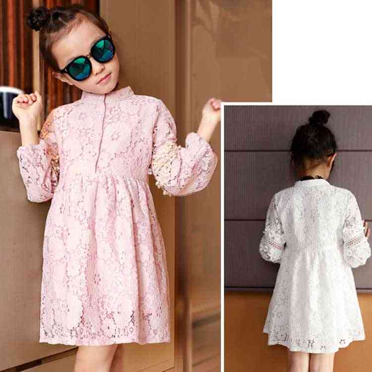 Minana 子供ワンピース レースワンピース 総ーレース フレアワンピース Aラインワンピース ハート柄 バルーン袖 膝丈 ふんわり パールボタン リゾート 姫系 プレゼント 新作 110 1 130 140 150 160