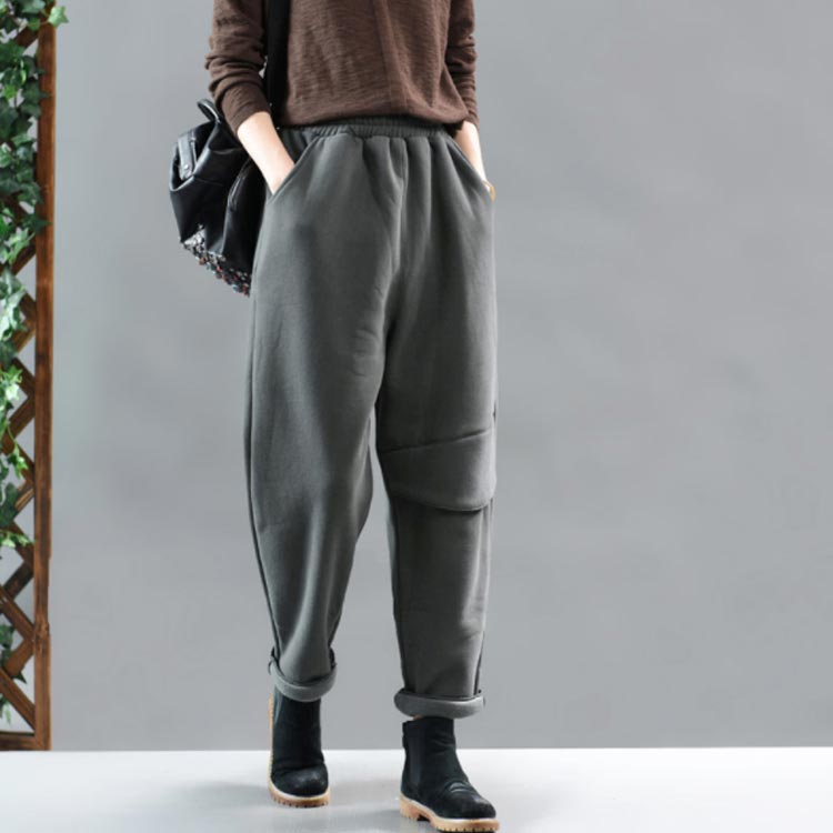 Minana 足元スッキリ人気 裏起毛パンツ サルエルパンツ レディース パンツ サルエル ボトムス カジュアルパンツ テーパード 裏起毛 ロング パンツ ウエストゴム 暖かい 秋 冬