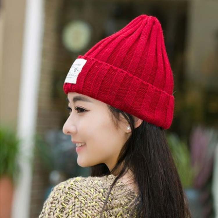 Minana ニット帽 帽子 秋 冬 レディース メンズ ニットキャップ リブ編み 帽子 ユニセックス 伸縮性 シンプル オシャレ ニット 帽子 お揃い ペアルック カップル ラベル付き ワッペン スポーツ ゴルフ スキー